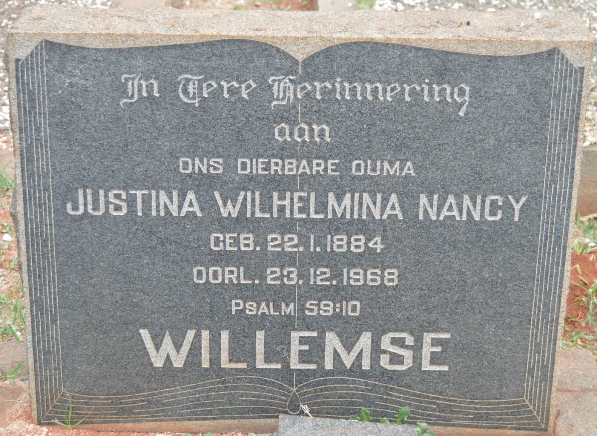 WILLEMSE Justina Wilhelmina Nancy 1884-1968