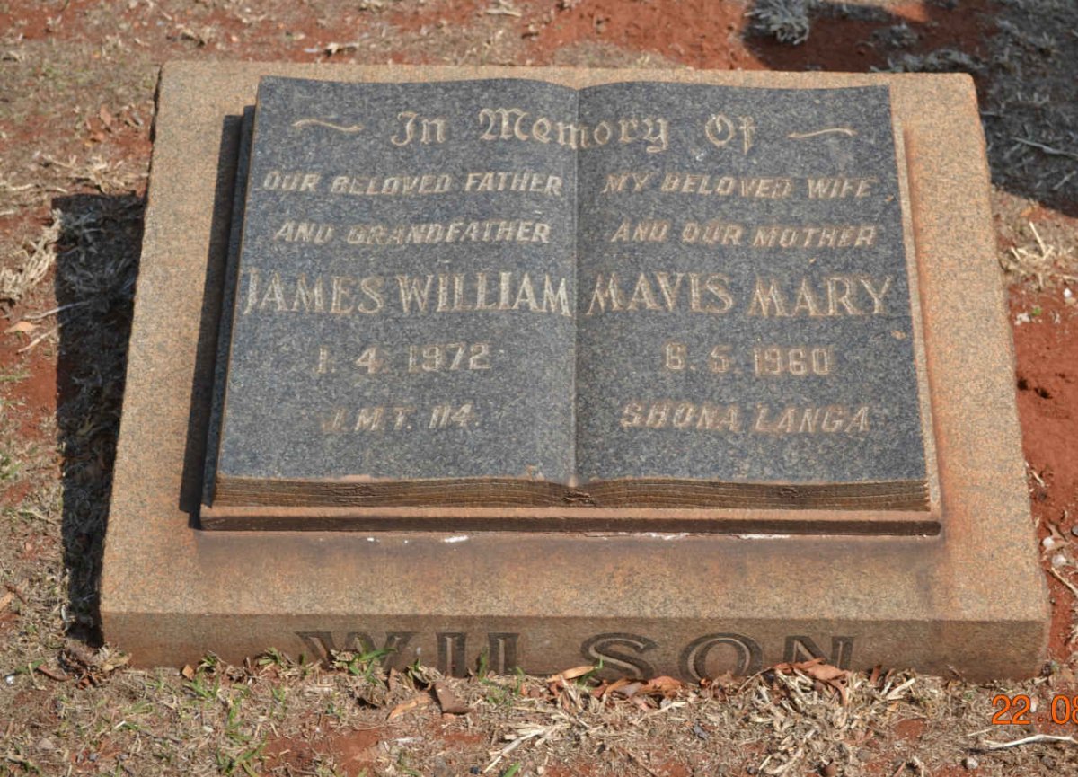 WILSON James William -1972 &amp; Mavis Mary -1960