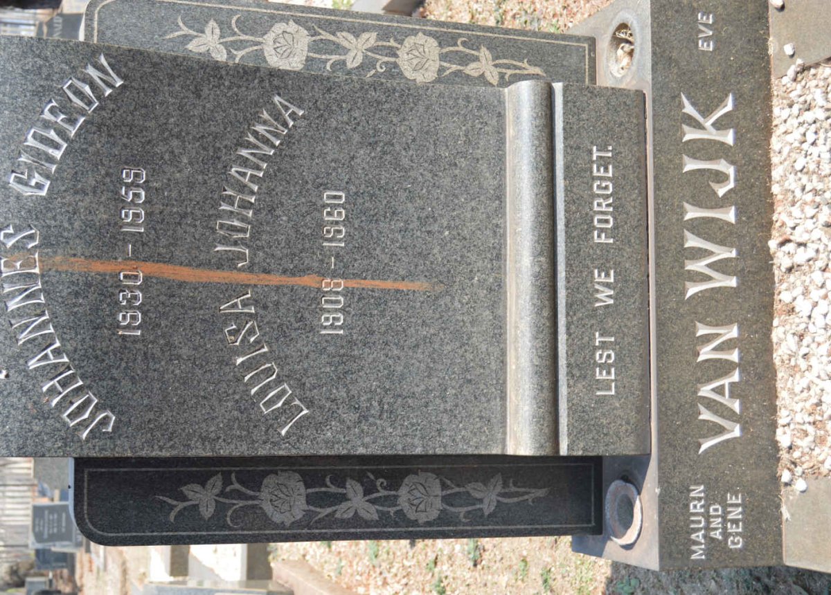 WIJK Louisa Johanna, van 1908-1960 :: VAN WIJK Johannes Gideon 1930-1959