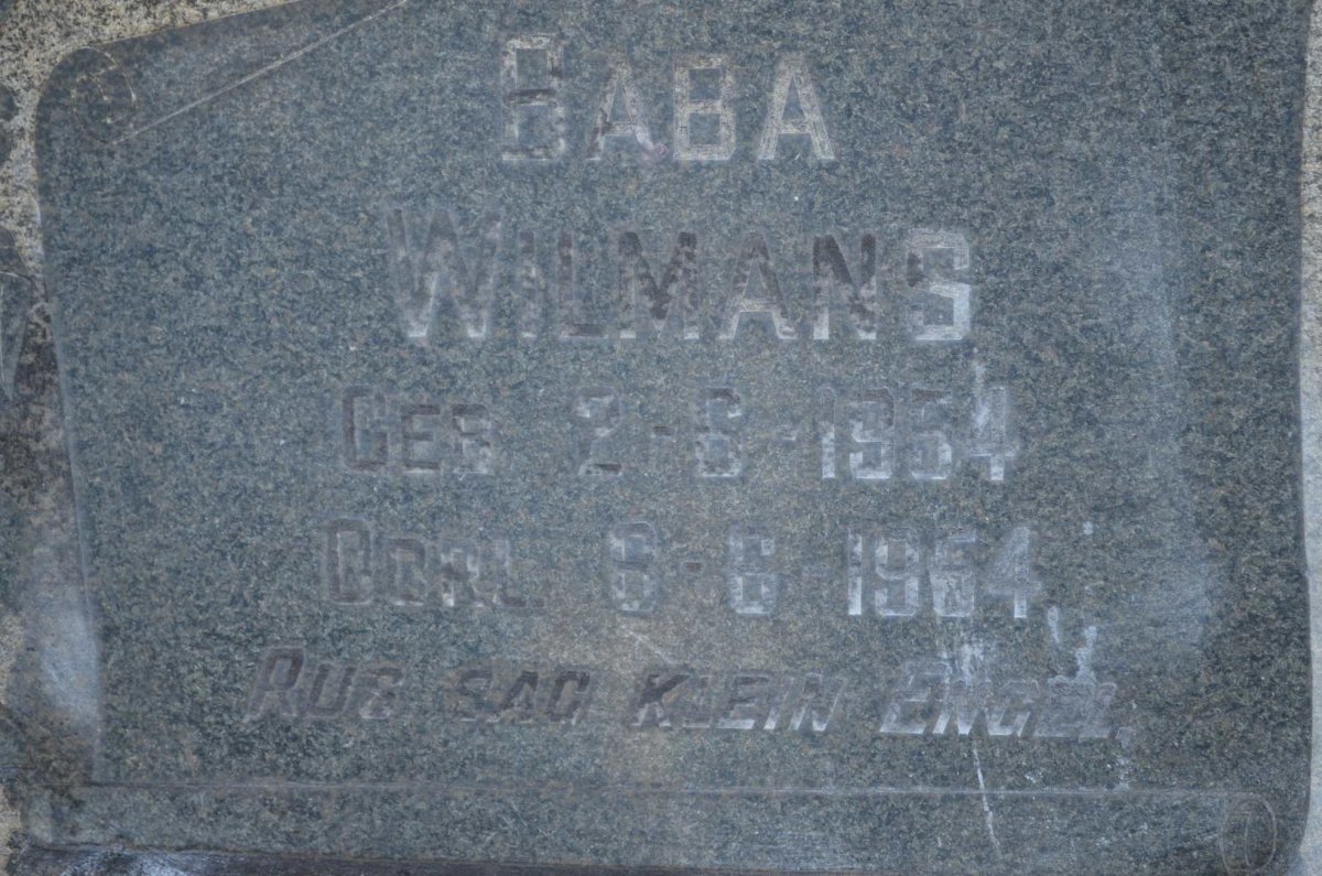 WILMANS Baba 1954-1954