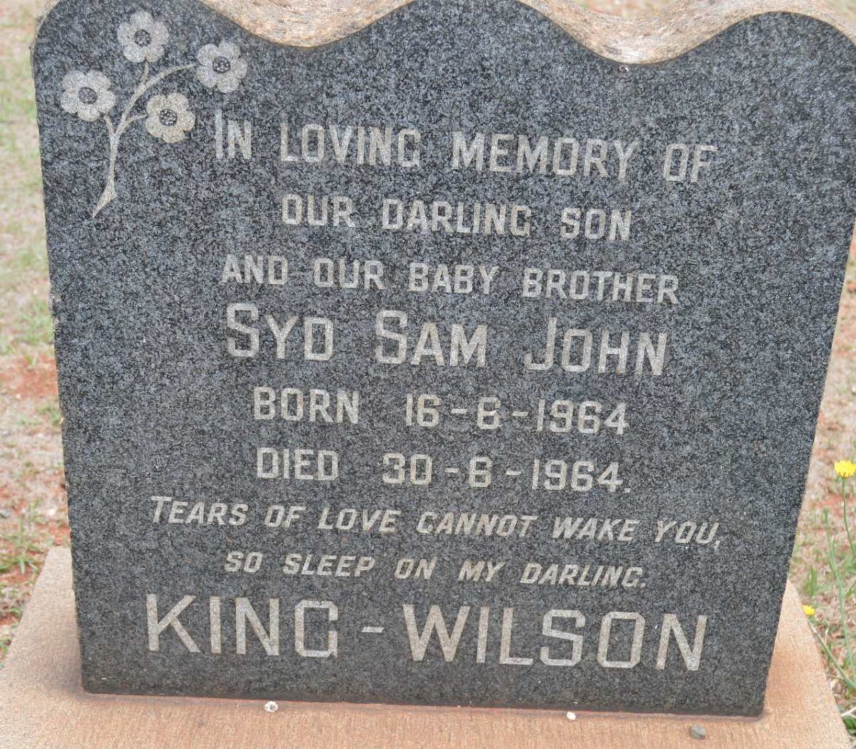 WILSON Syd Sam John, KING 1964-1964