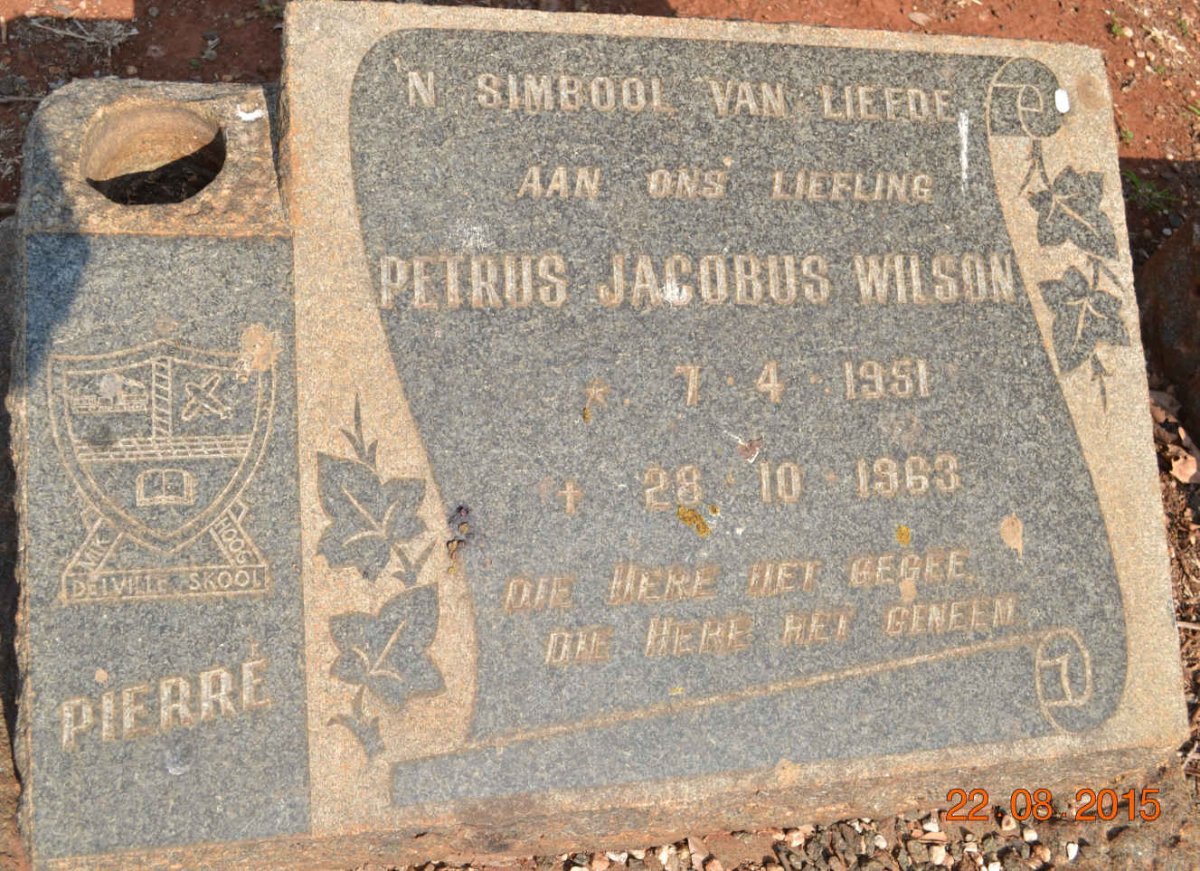 WILSON Petrus Jacobus 1951-1963