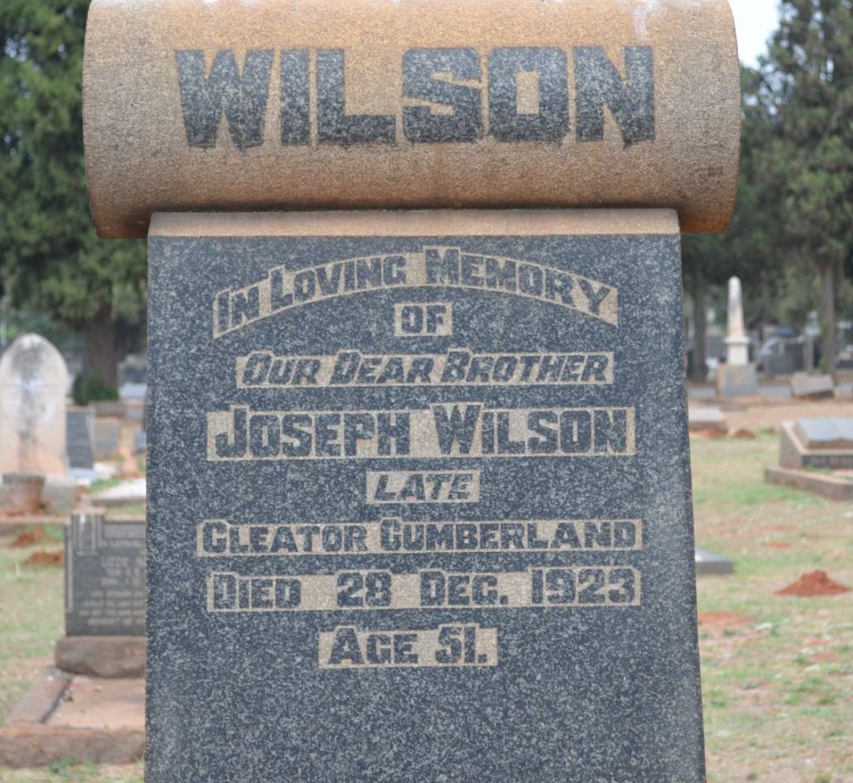 WILSON Joseph -1923