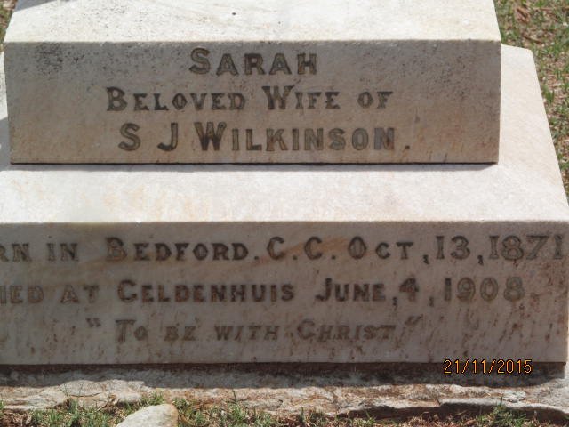 WILKINSON Sarah 1871-1908