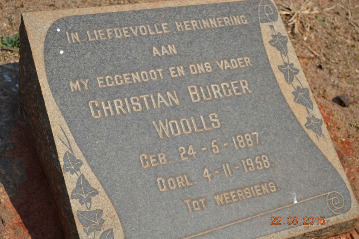 WOOLLS Christian Burger 1887-1958