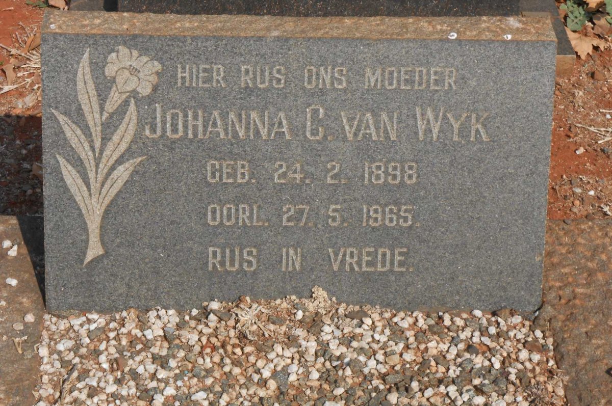 WYK Johanna C., van 1898-1965