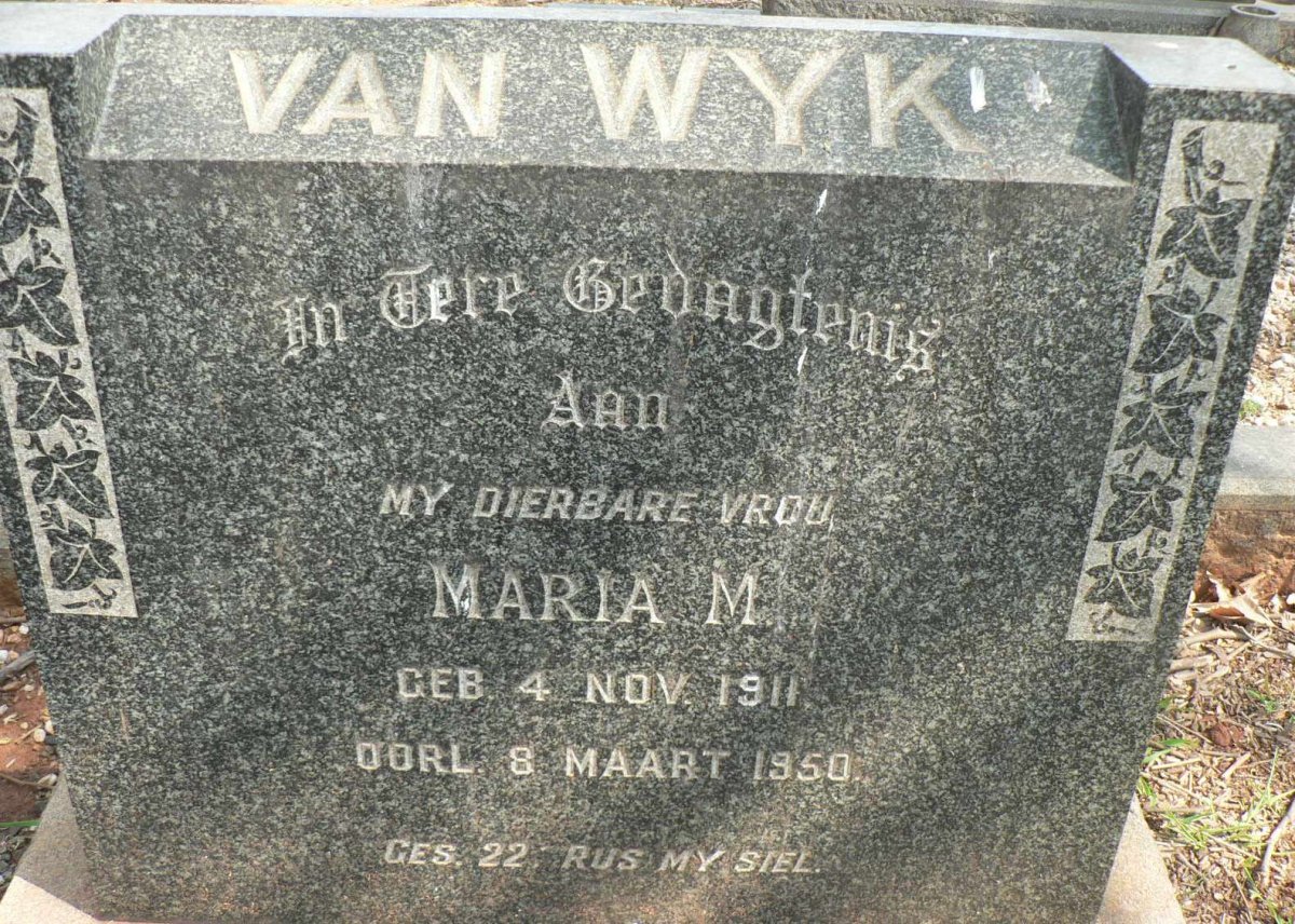 WYK Maria M., van 1911-1950