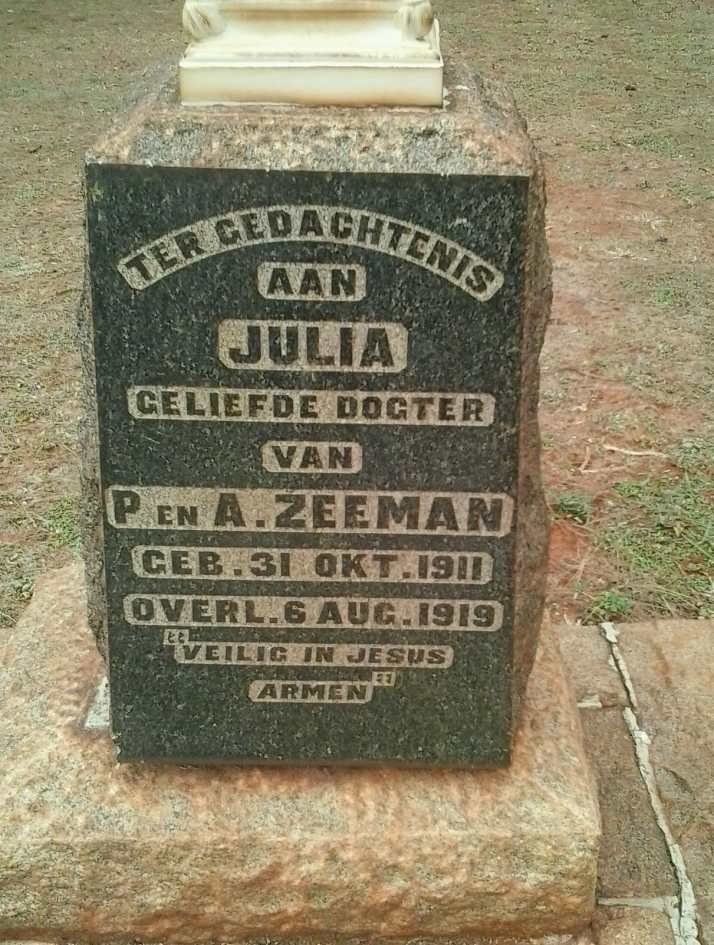ZEEMAN Julia 1911-1919