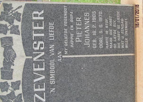 ZEVENSTER Pieter Johannes 1905-1970