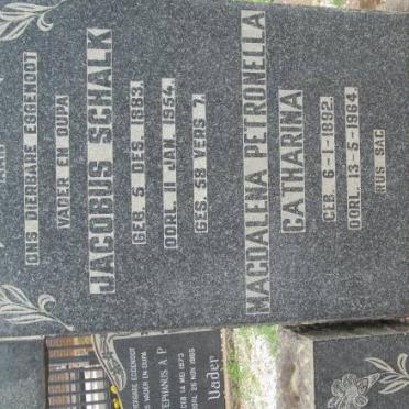 ZYL Jacobus Schalk, van 1883-1954 &amp; Magdalena Petronella Catharina 1892-1964