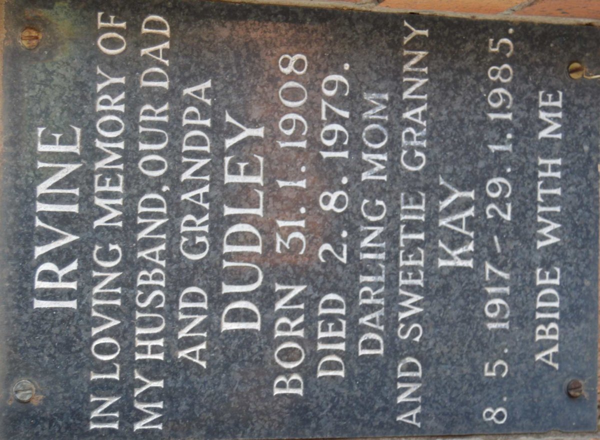IRVINE Dudley 1908-1979 &amp; Kay 1917-1985