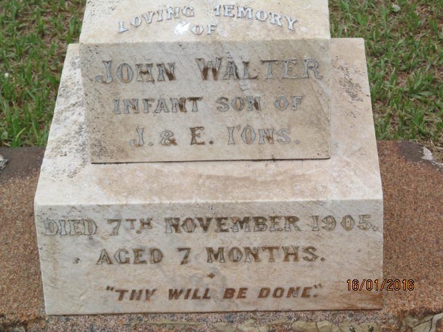 I'ONS John Walter -1905