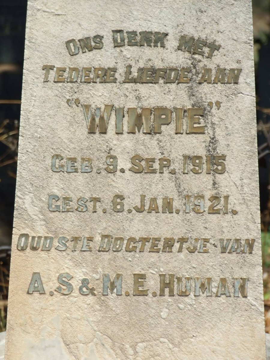 HUMAN Wimpie 1915-1921