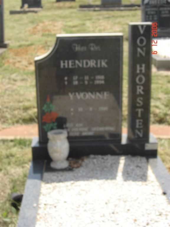 HORSTEN Hendrik, von ??-?? &amp; Yvonne ??-