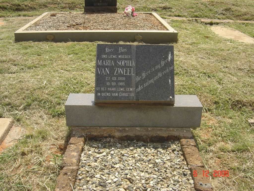ZWEEL Maria Sophia, van 1908-1985