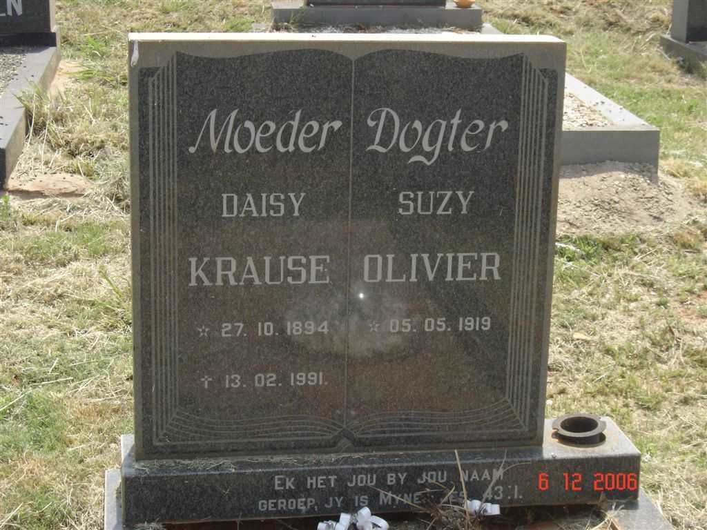 KRAUSE Daisy 1894-1991 :: OLIVIER Suzy  1919-