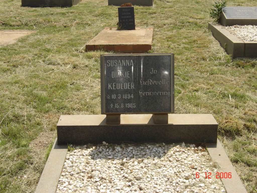 KEULDER Susanna Dirkie 1994-1985
