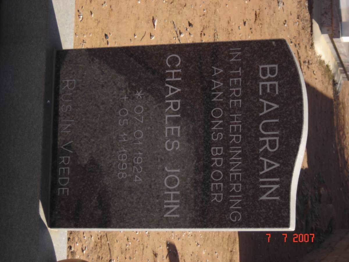 BEAURAIN Charles John 1924-1998