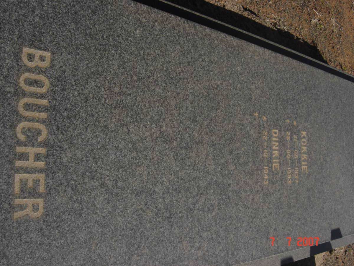 BOUCHER Kokkie 1937-1993 &amp; Dinkie 1943-