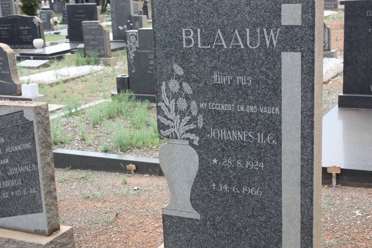 BLAAUW Johannes H.G. 1924-1966