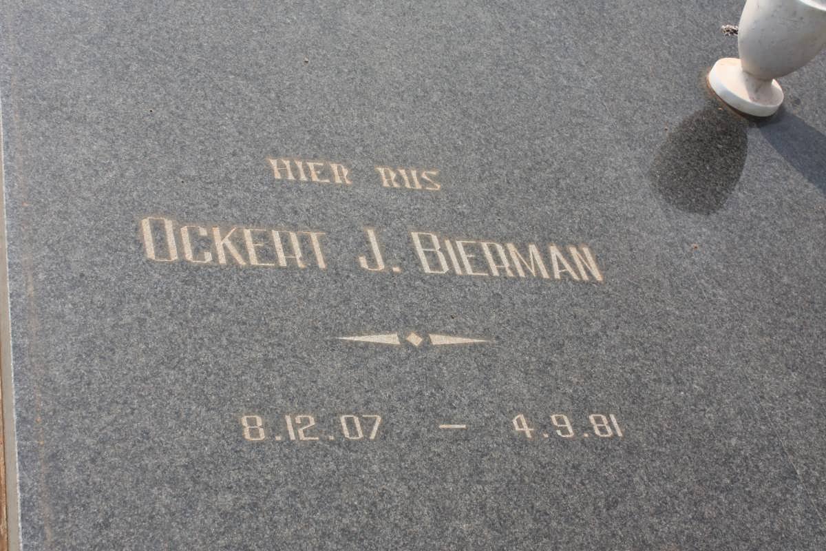 BIERMAN Ockert J. 1907-1981