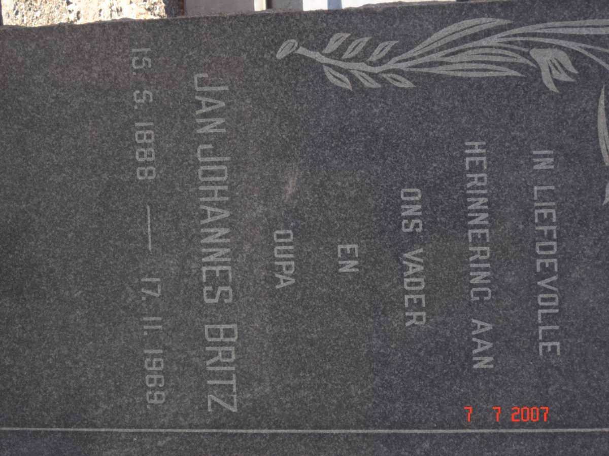 BRITZ Jan Johannes 1888-1969