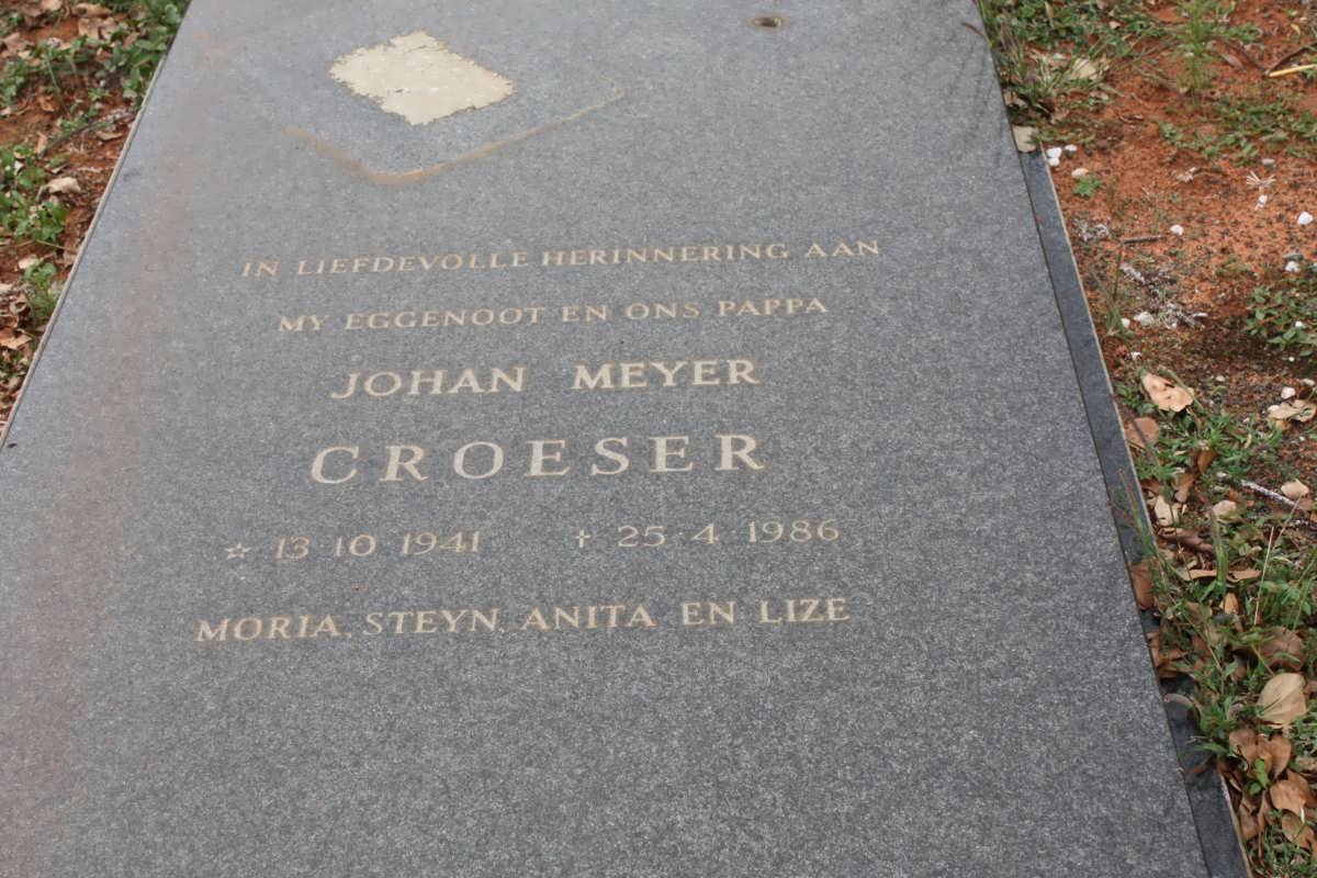 CROESER Johan Meyer 1941-1986