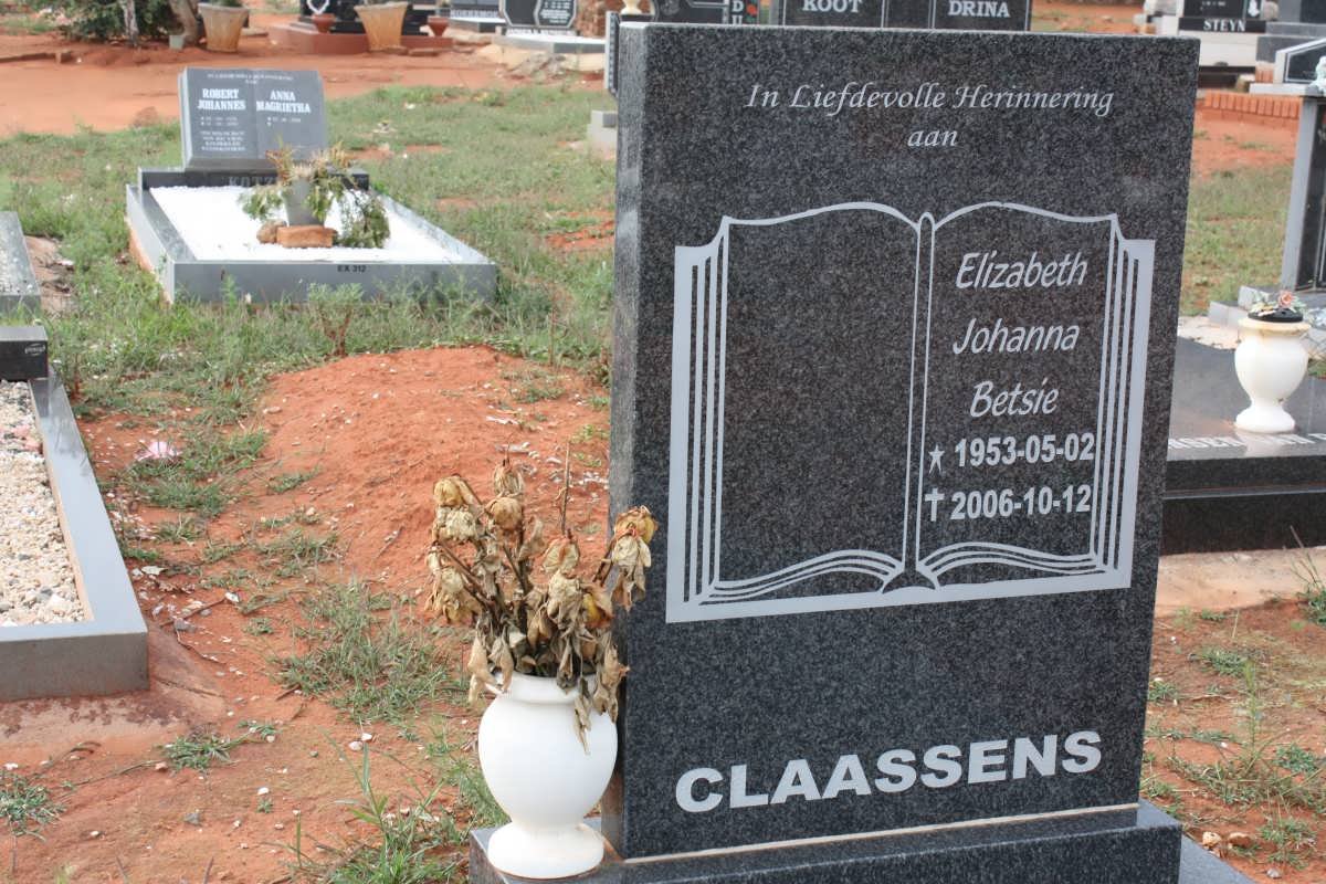 CLAASSENS Elizabeth Johanna 1953-2006