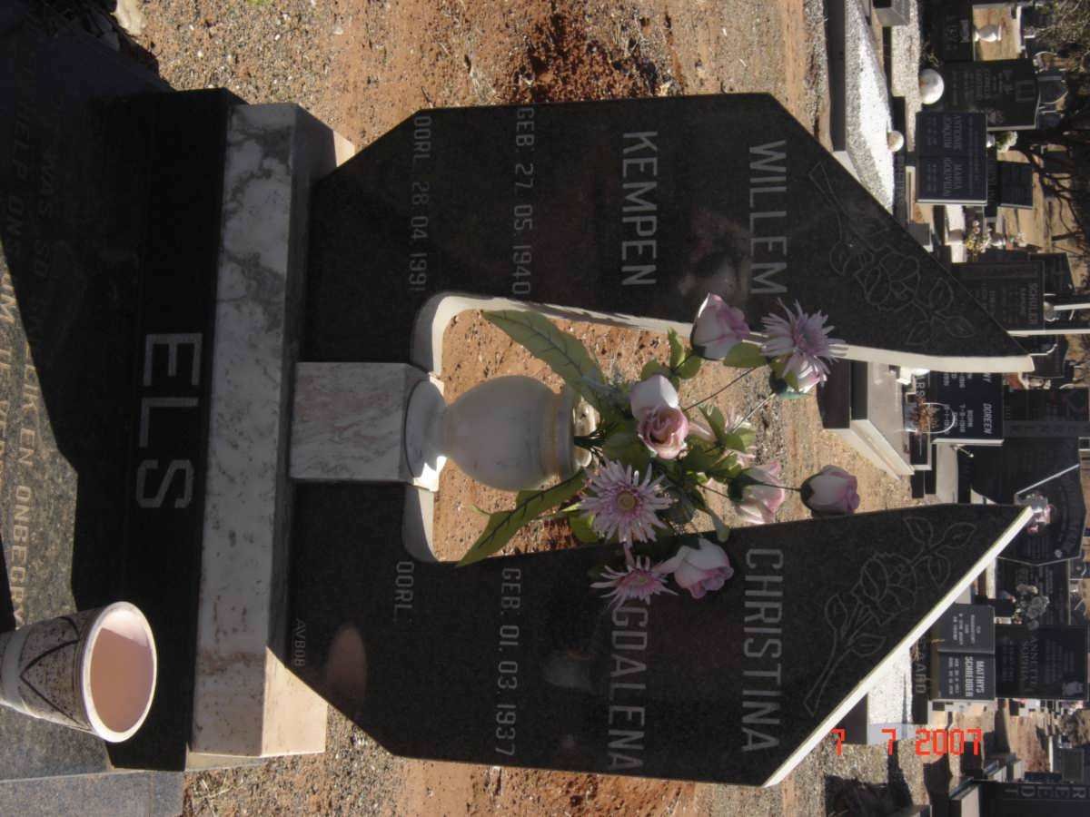 ELS Willem Kempen 1940-1991 &amp; Christina Magdalena 1937-