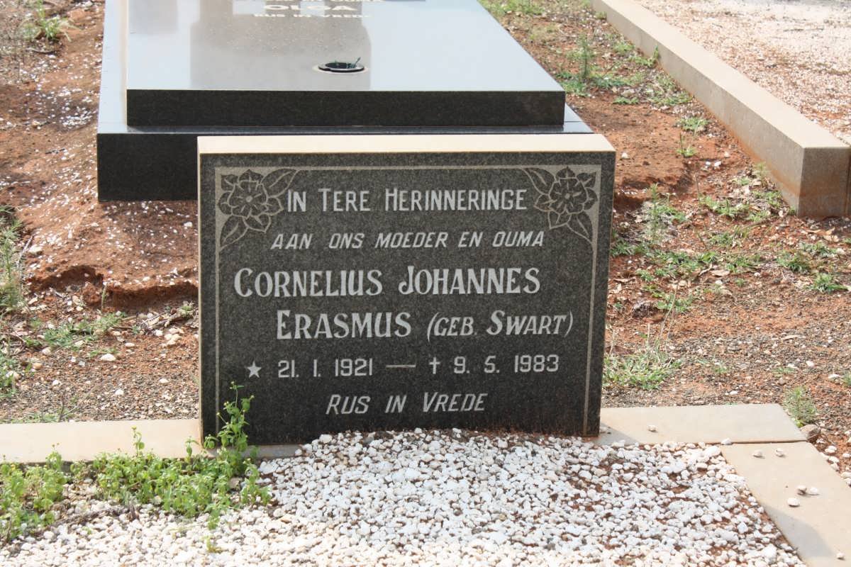 ERASMUS Cornelius Johannes nee SWART 1921-1983