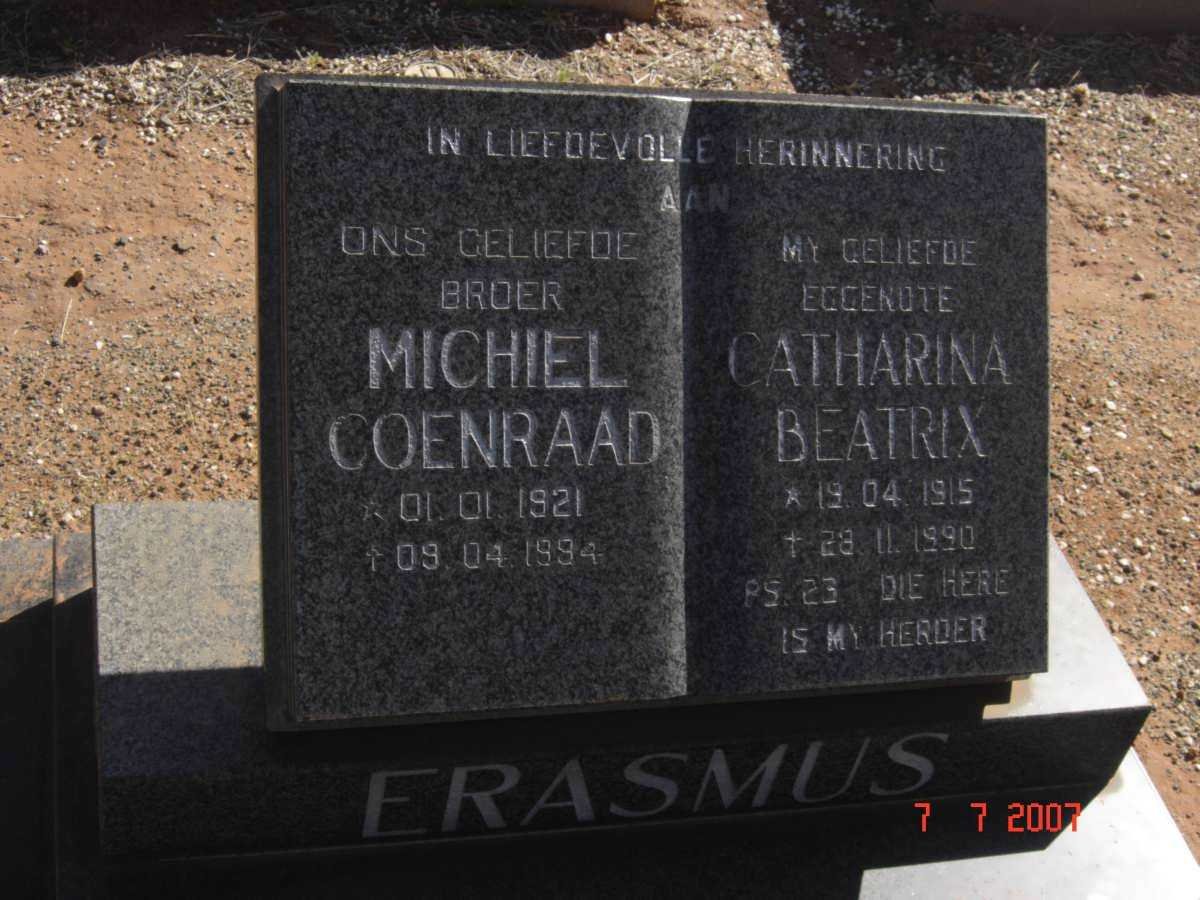 ERASMUS Michiel Coenraad 1921-1994 &amp; Catharina Beatrix 1915-1990