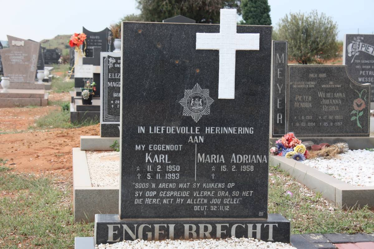 ENGELBRECHT Karl 1950-1993 &amp; Maria Adriana 1958-