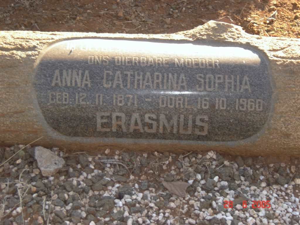 ERASMUS Anna Catharina Sophia 1871-1960