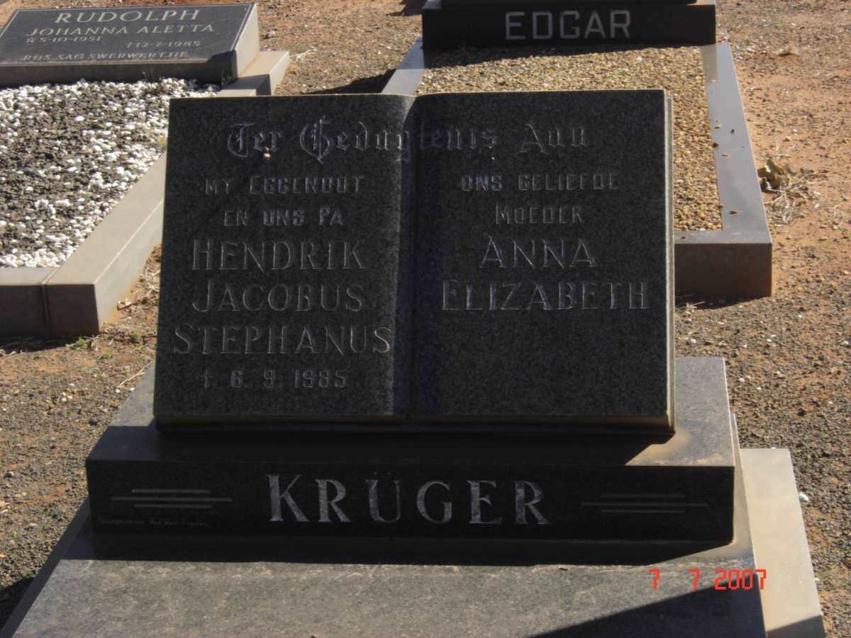KRUGER Hendrik Jacobus Stephanus -1985 &amp; Anna Elizabeth