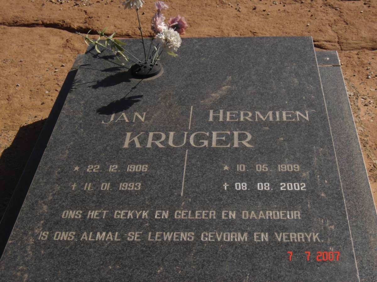 KRUGER Jan 1906-1993 &amp; Hermien 1909-2002