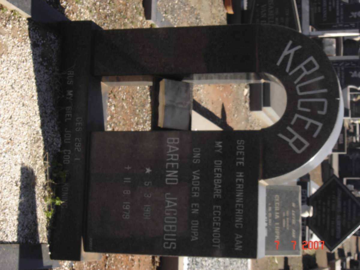 KRUGER Barend Jacobus 1901-1979