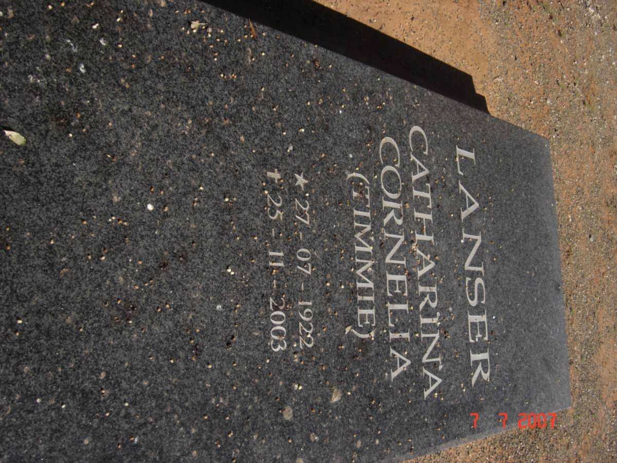 LANSER Catharina Cornelia 1922-2003