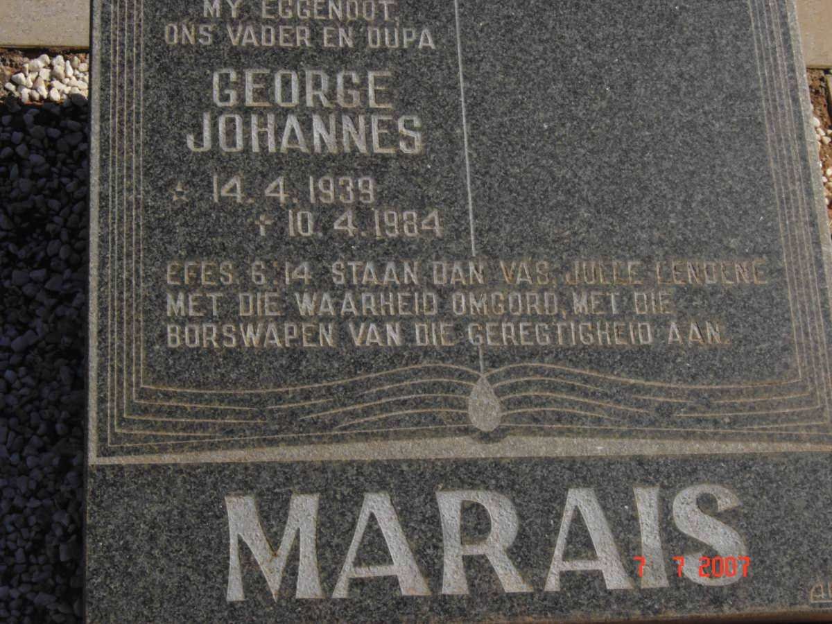 MARAIS George Johannes 1939-1984