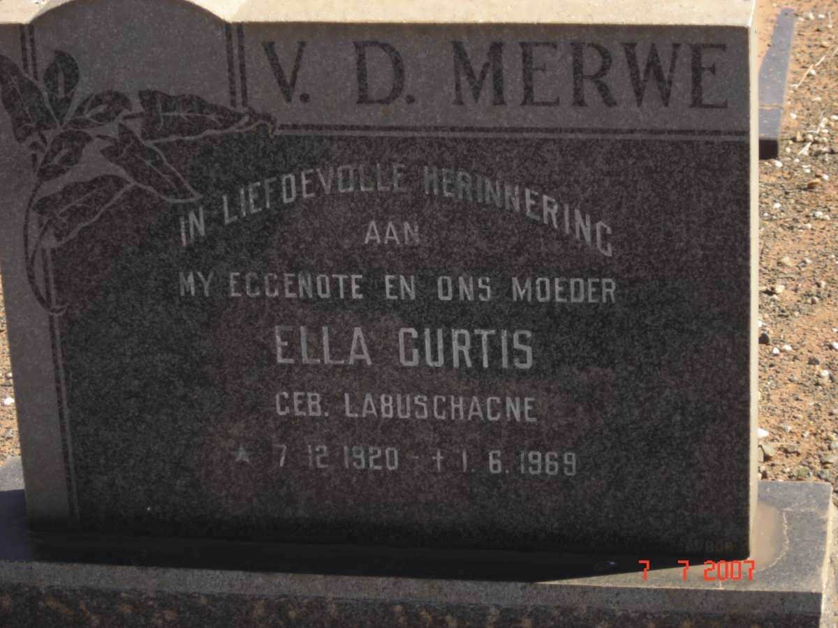 MERWE Ella Curtis, v.d. nee LABUSCHAGNE 1920-1969