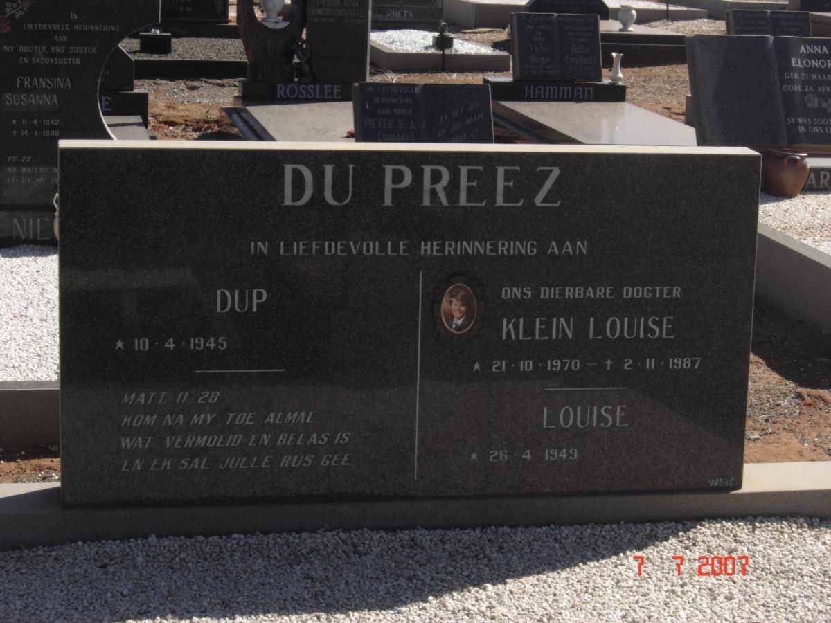 PREEZ Dup, du 1945- &amp; Louise 1949- :: PREEZ Louise, du 1970-1987
