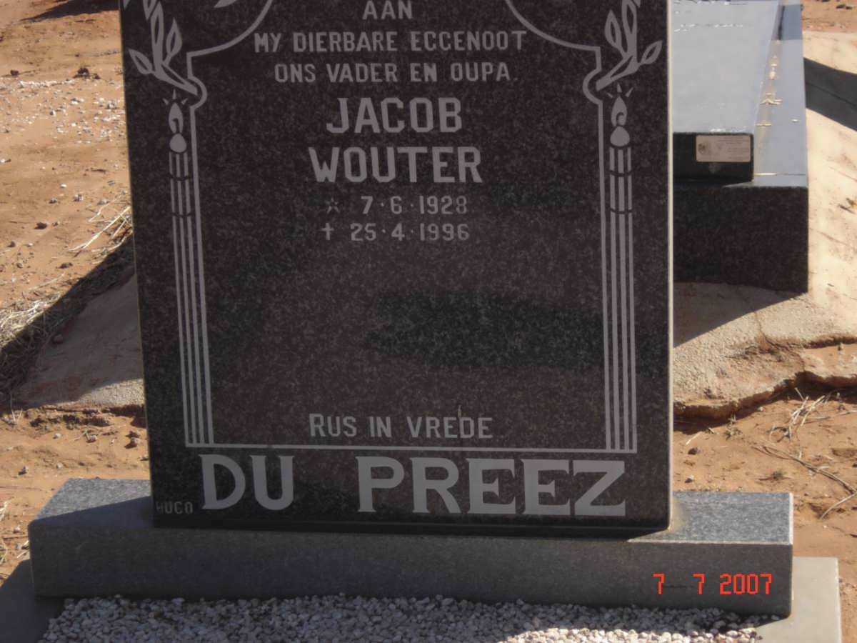 PREEZ Jacob Wouter, du 1928-1996