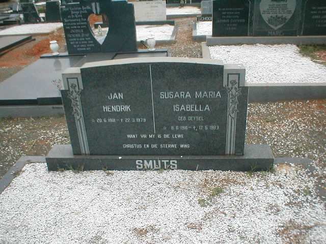 SMUTS Jan Hendrik 1901-1979 &amp; Susara Maria Isabella 1916-1983