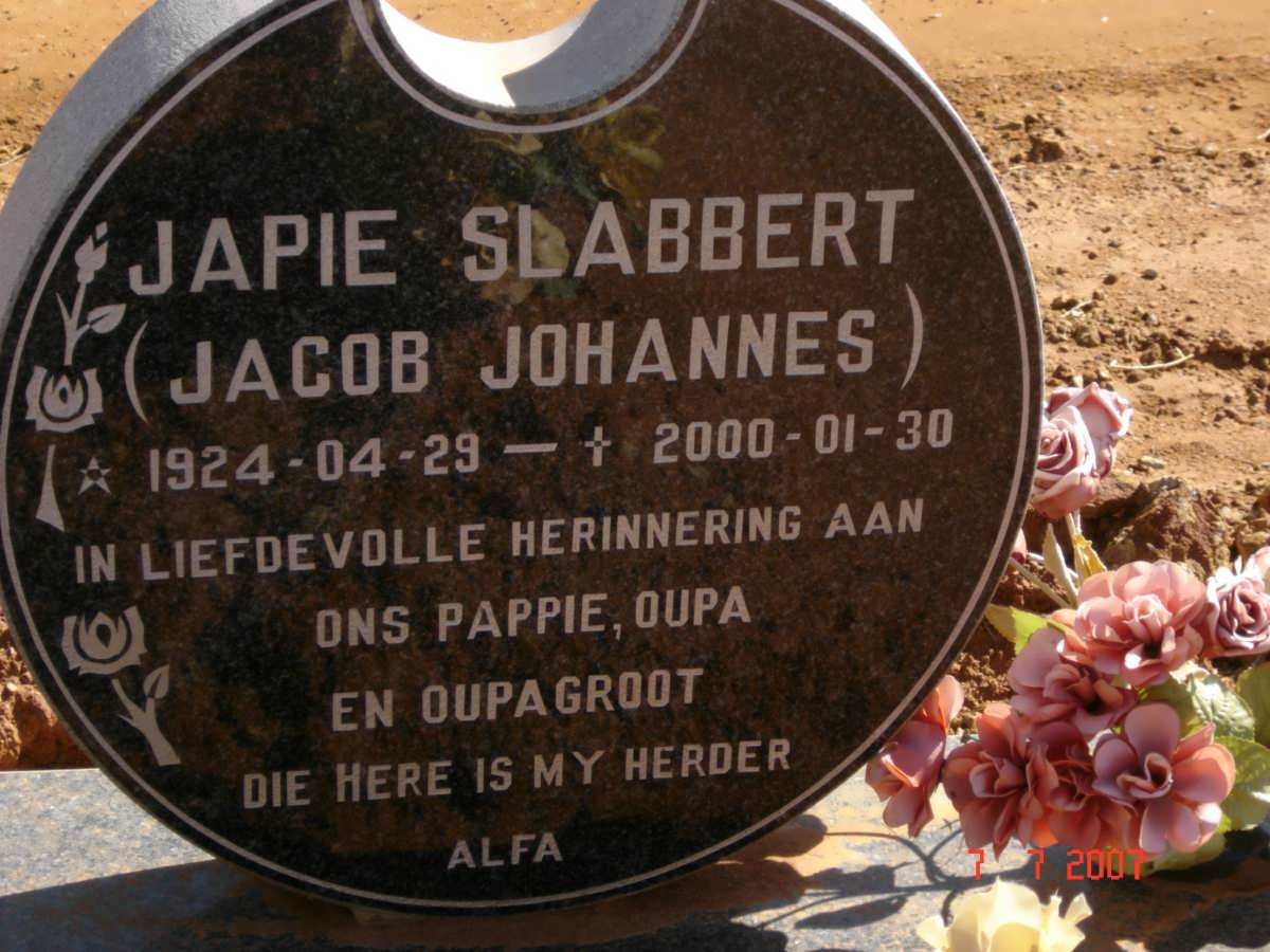 SLABBERT Jacob Johannes 1924-2000