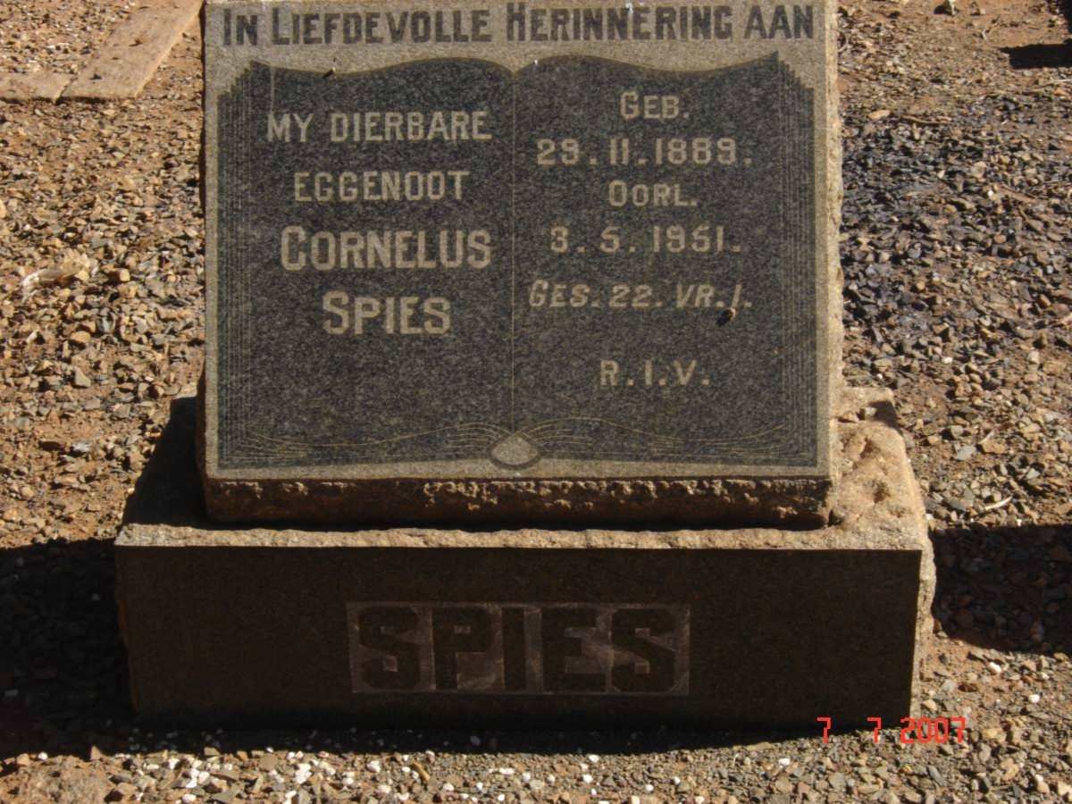 SPIES Cornelus 1889-1951