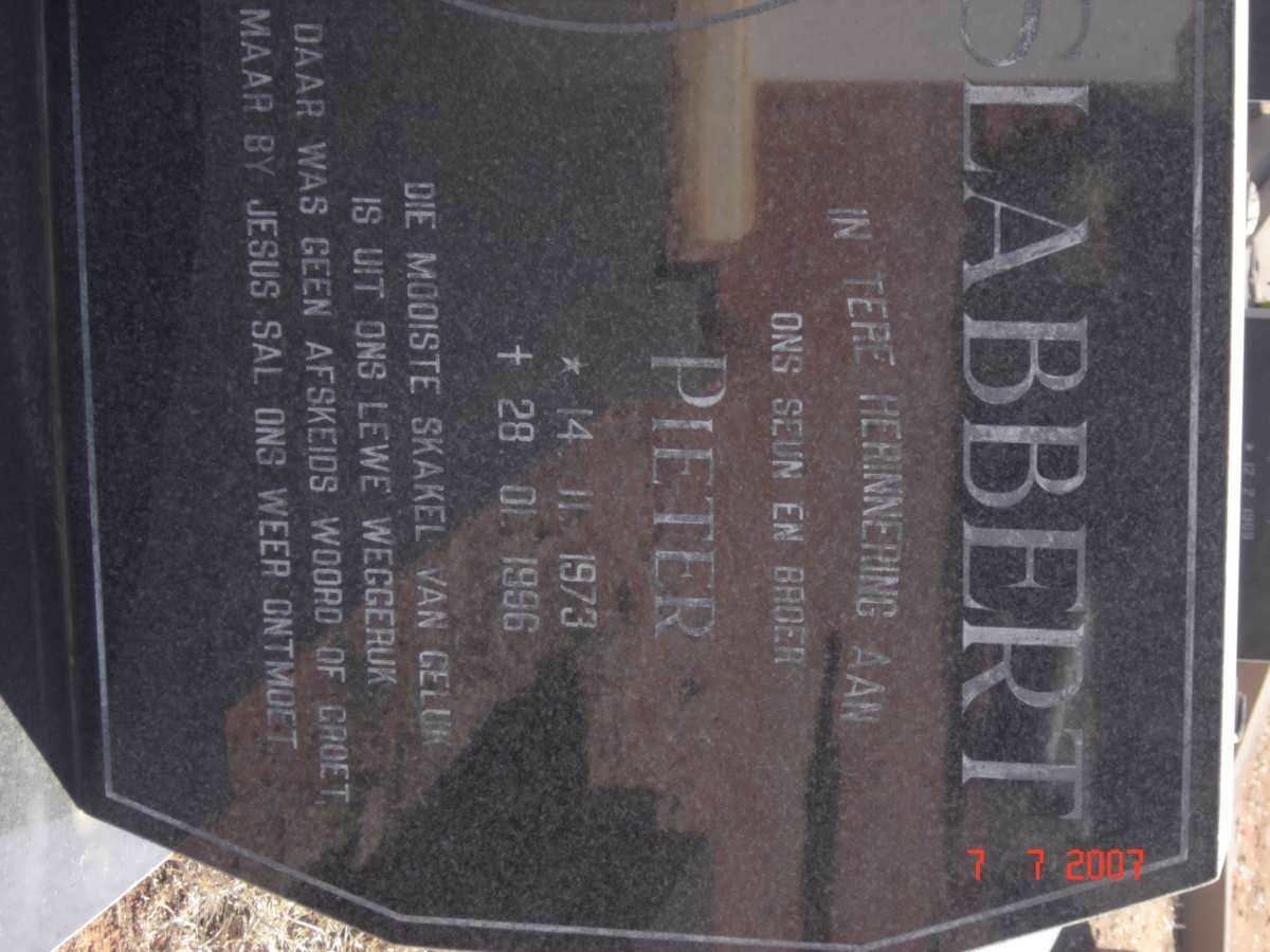 SLABBERT Pieter 1973-1996