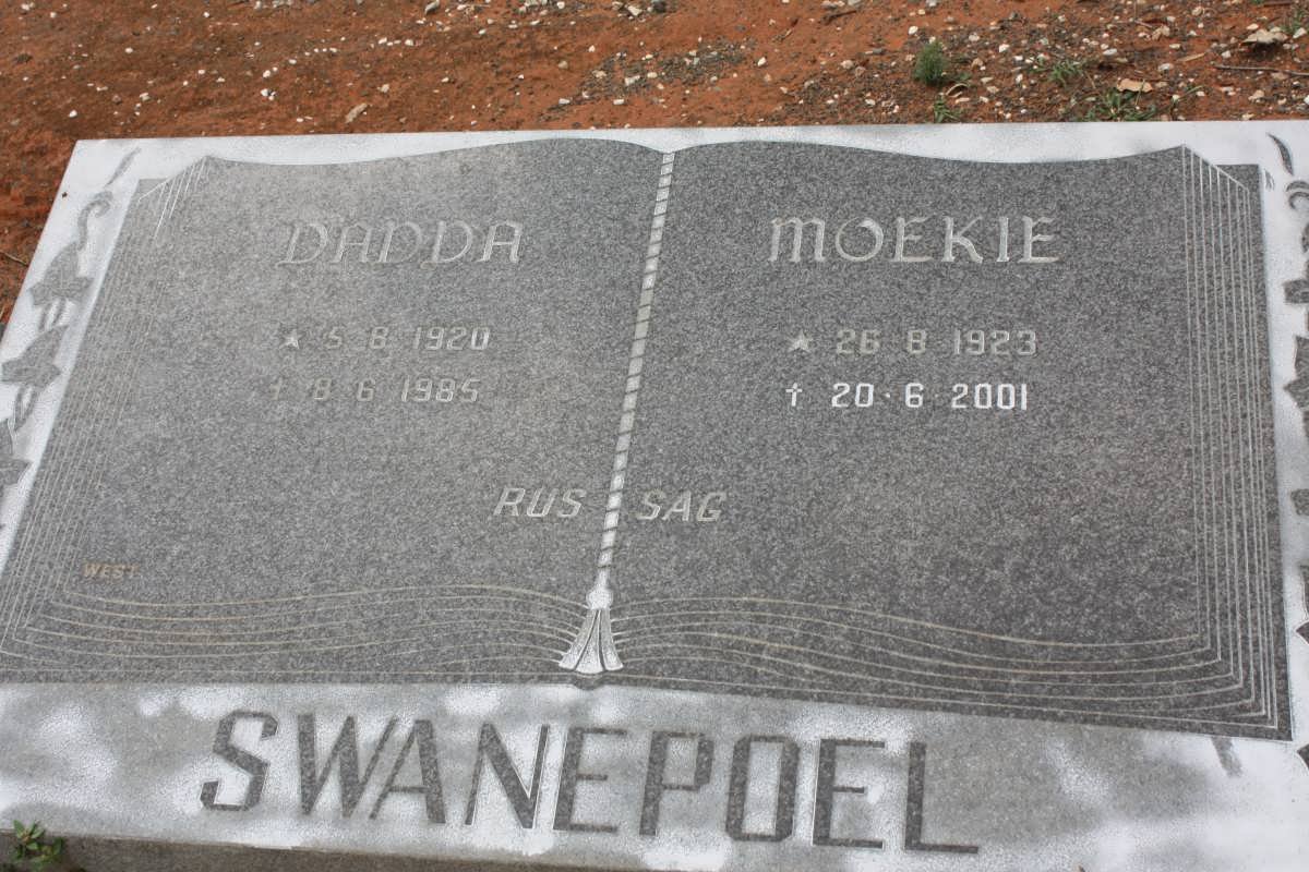 SWANEPOEL Dadda 1920-1985 &amp; Moekie 1923-2001