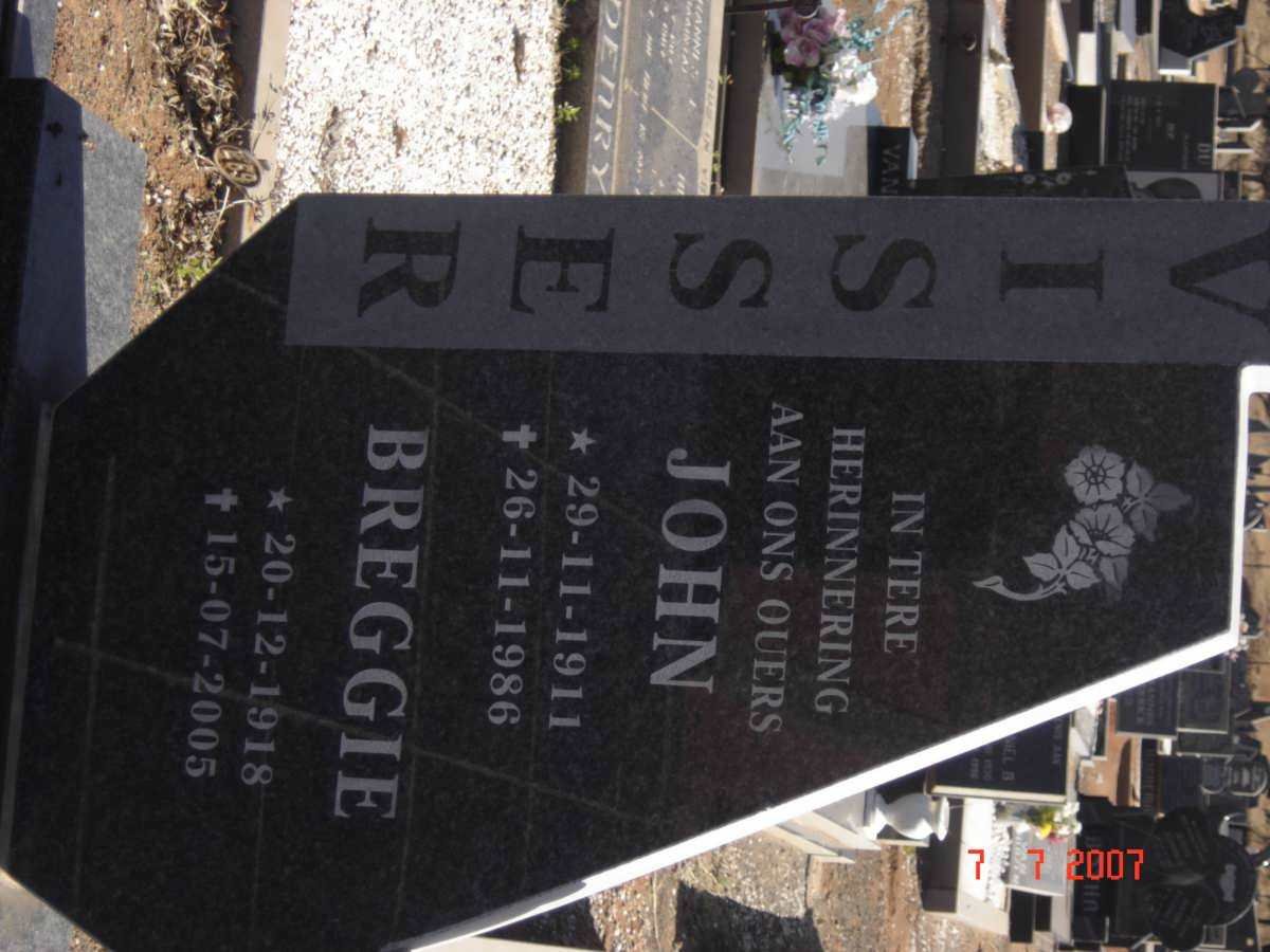 VISSER John 1911-1986 &amp; Breggie 1918-2005