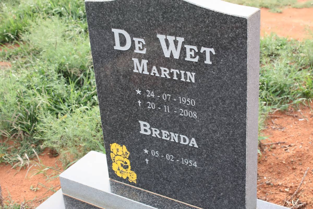 WET Martin, de 1950-2008 &amp; Brenda 1954-