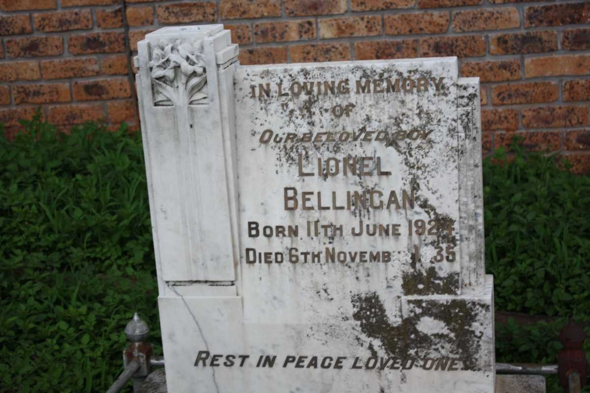 BELLINGAN Lionel 1924-1935