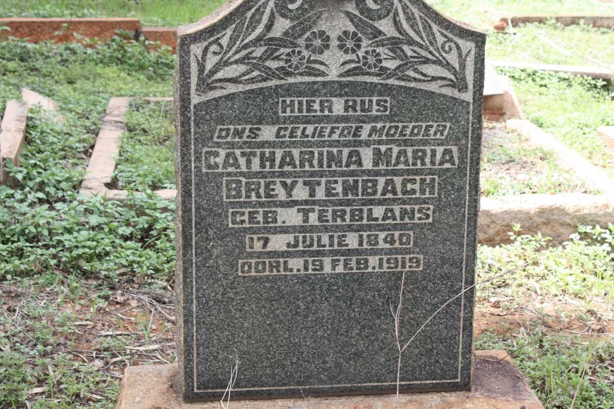 BREYTENBACH Catharina Maria nee TERBLANS 1840-1919